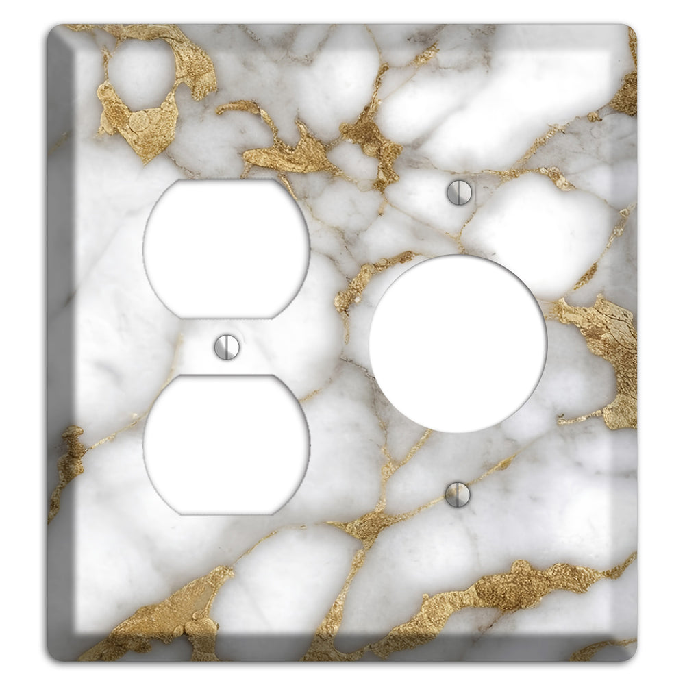 Twine Marble Duplex / Receptacle Wallplate