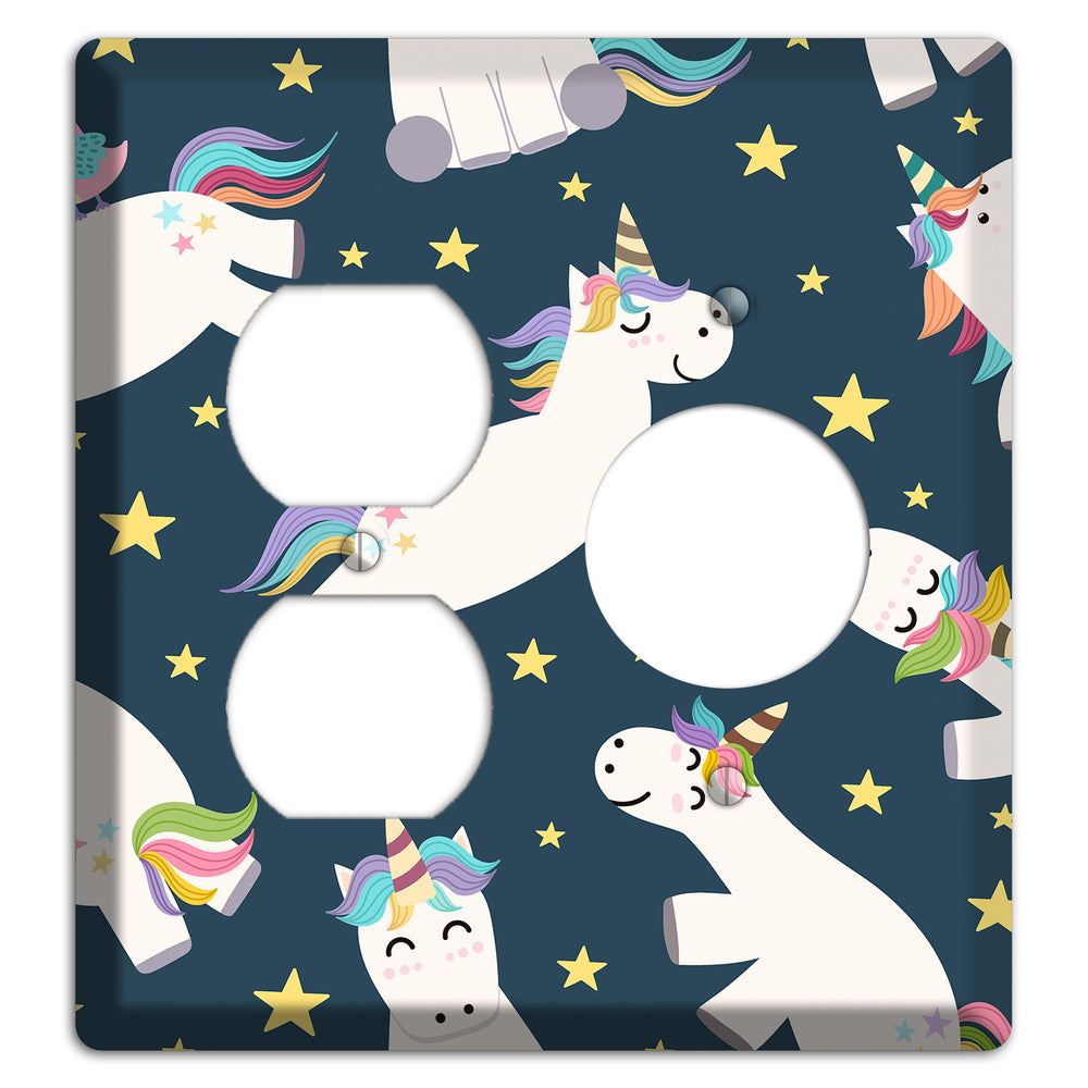 Dreamy Night Unicorns Duplex / Receptacle Wallplate