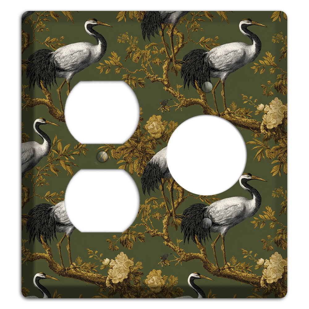 Olive Toile Sanctuary Duplex / Receptacle Wallplate