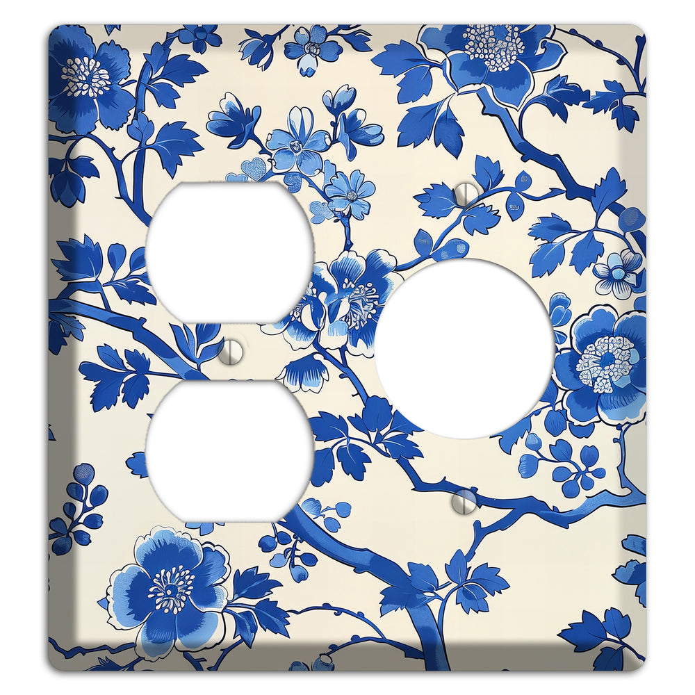 Porcelain Garden Bloom Duplex / Receptacle Wallplate