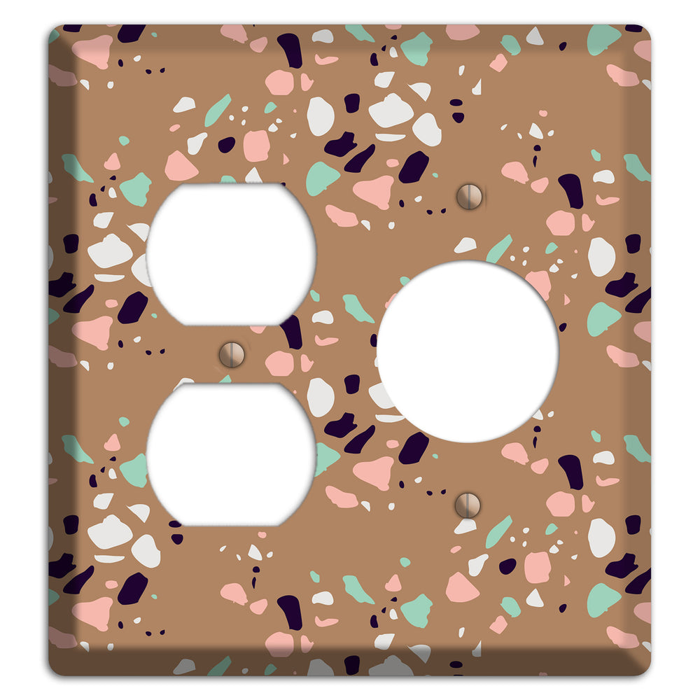 Clay Pebble Drop Duplex / Receptacle Wallplate