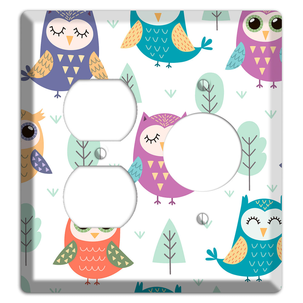 Forest Owlets Duplex / Receptacle Wallplate