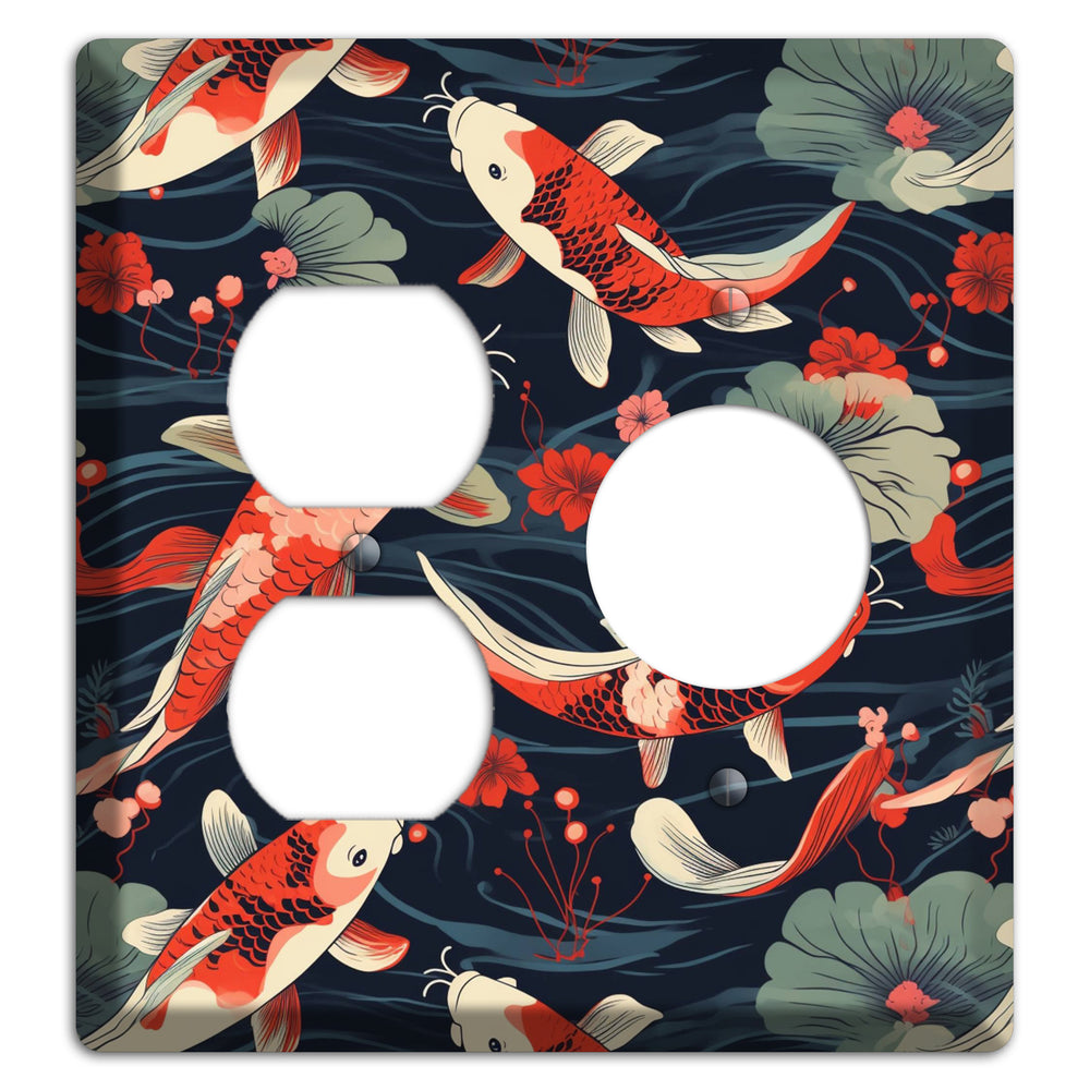 Koi Drift Dance Duplex / Receptacle Wallplate