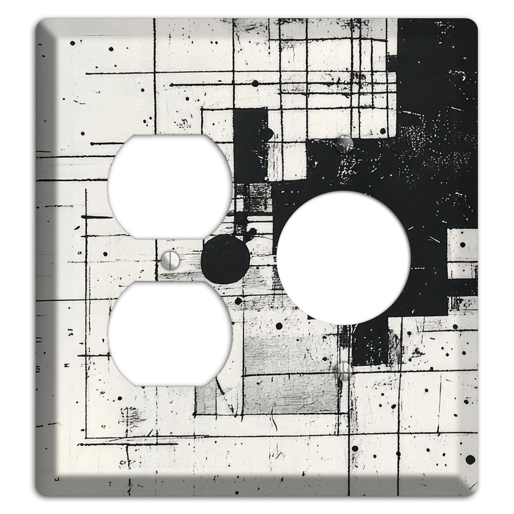 Grid Design Plate Drafting Ghost Grid Duplex / Receptacle Wallplate – Wallplates.com