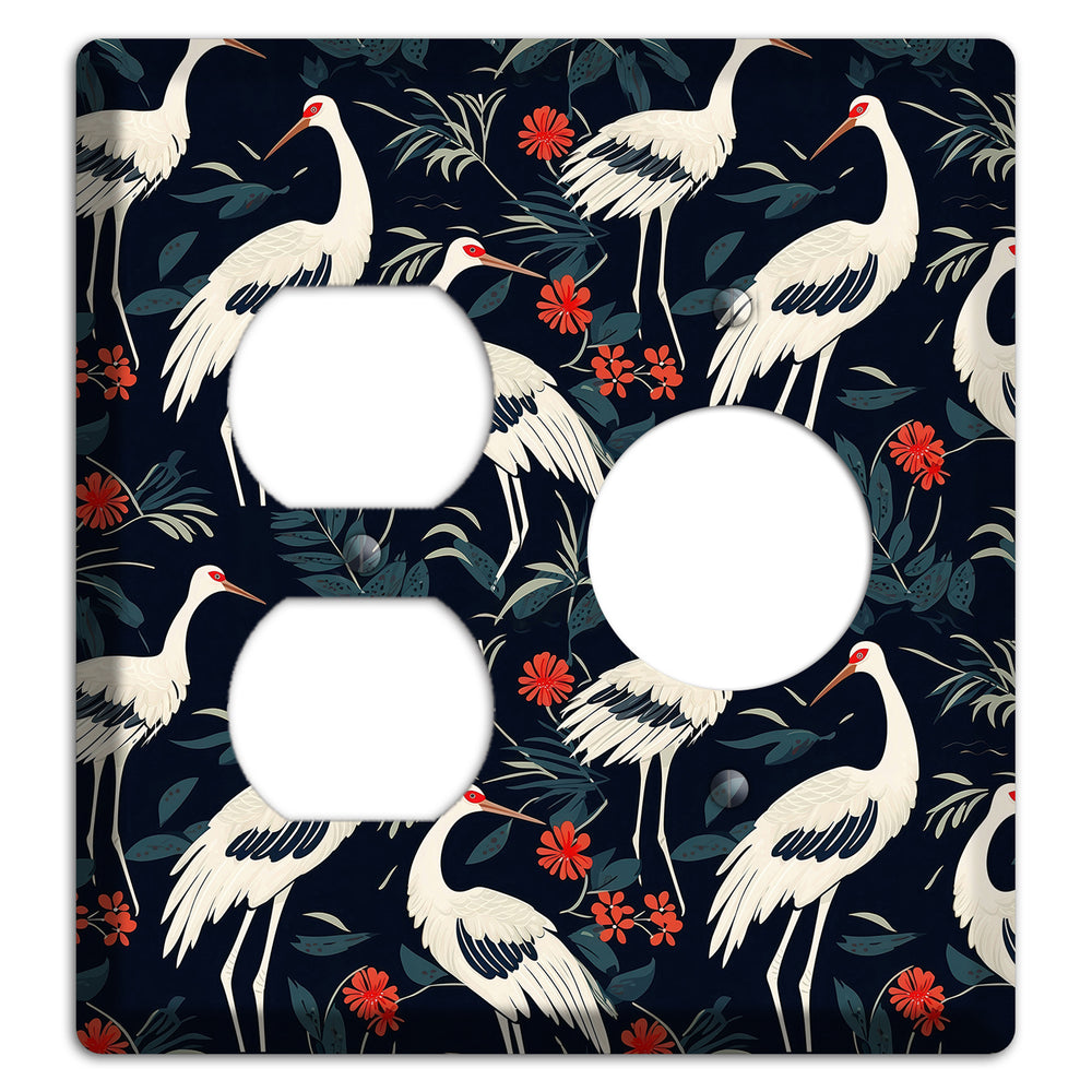 Midnight Plume Garden Duplex / Receptacle Wallplate