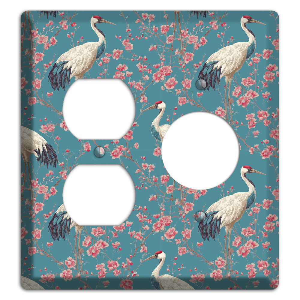 Azure Blossom Vigil Duplex / Receptacle Wallplate