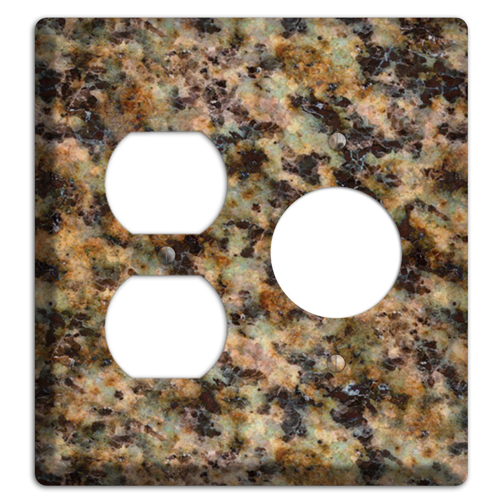 Verde Butterfly Granite Duplex / Receptacle Wallplate