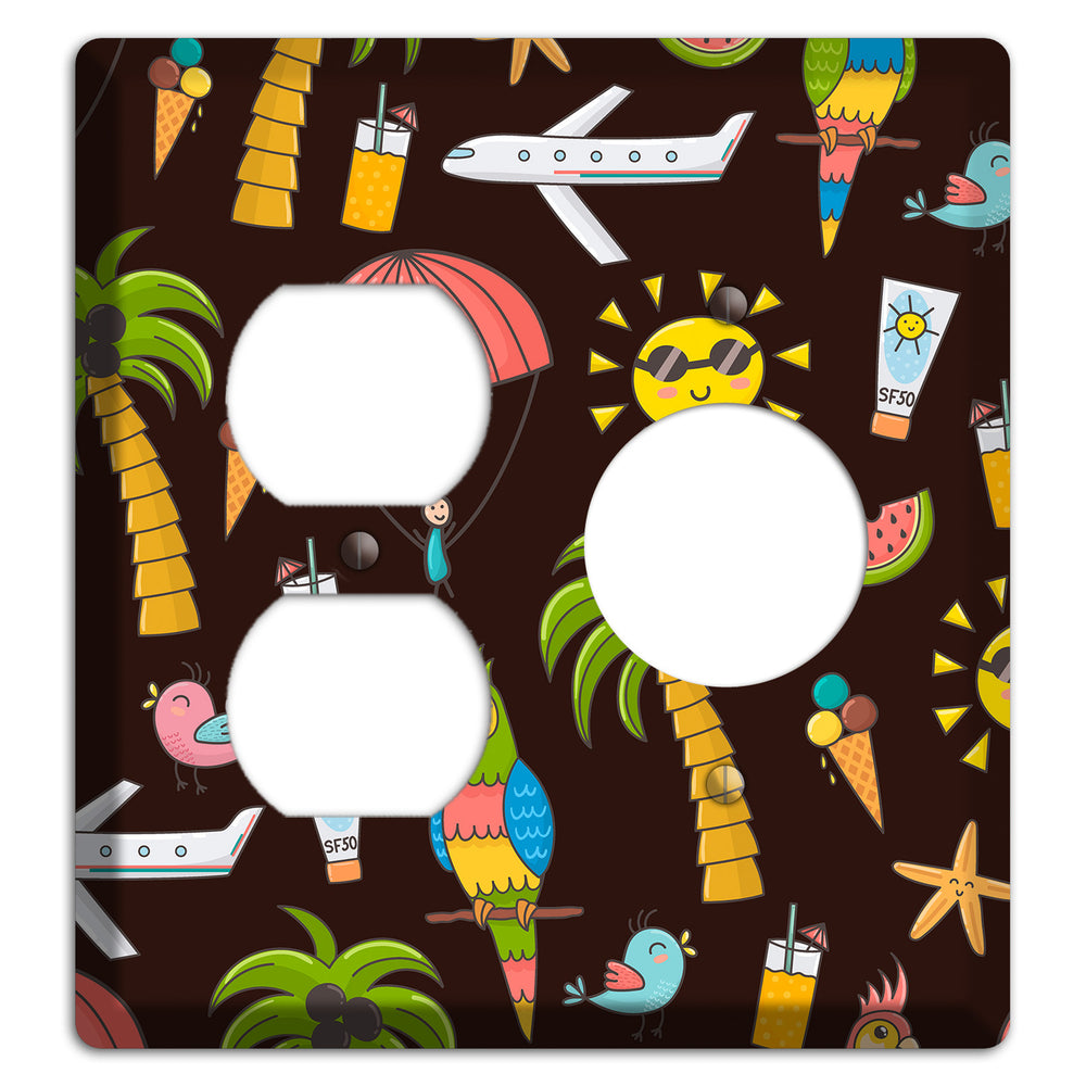 Sunset Tropics Duplex / Receptacle Wallplate