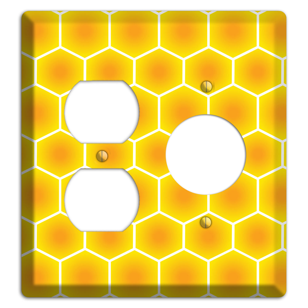 Liquid Gold Grid Duplex / Receptacle Wallplate