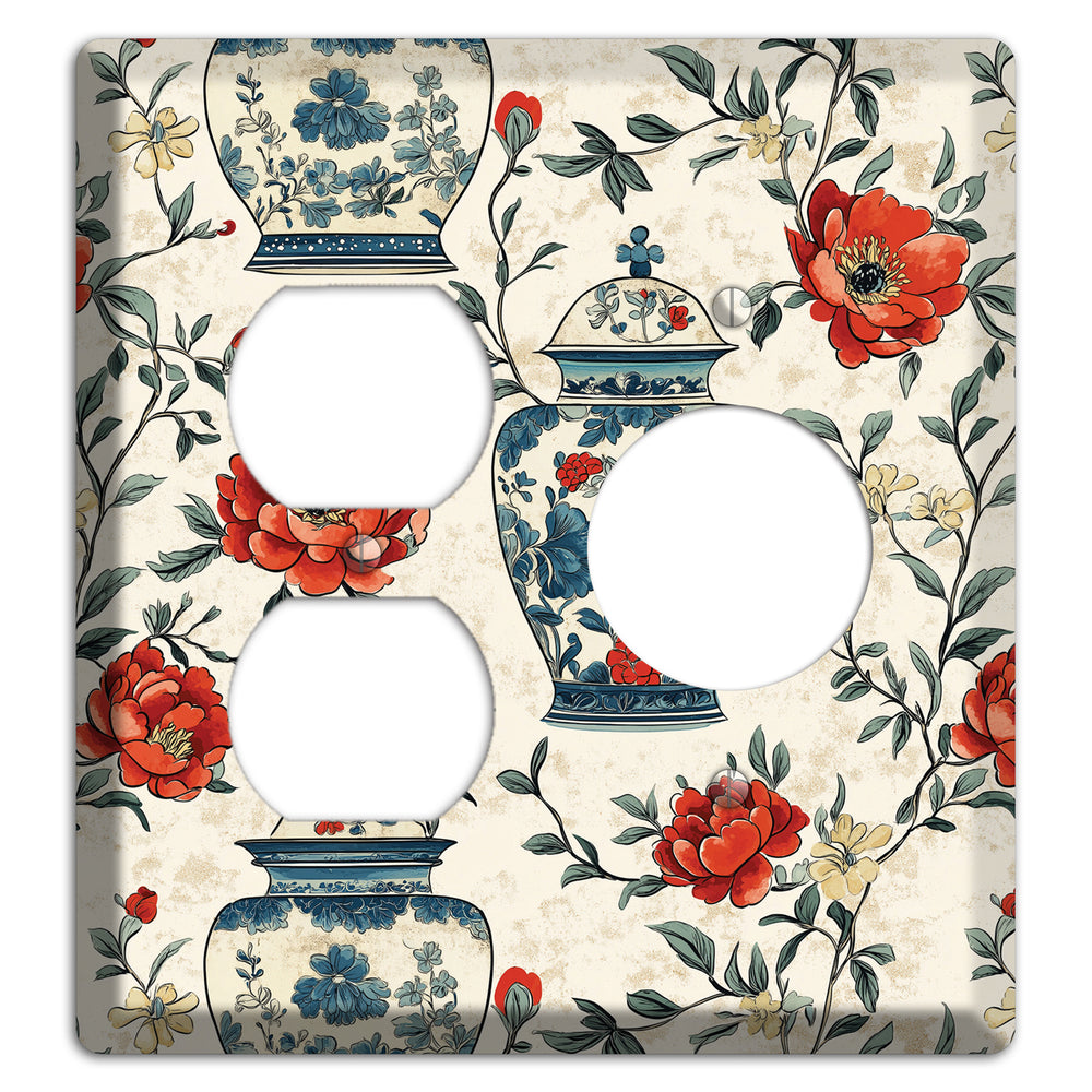 Porcelain & Peony Duplex / Receptacle Wallplate
