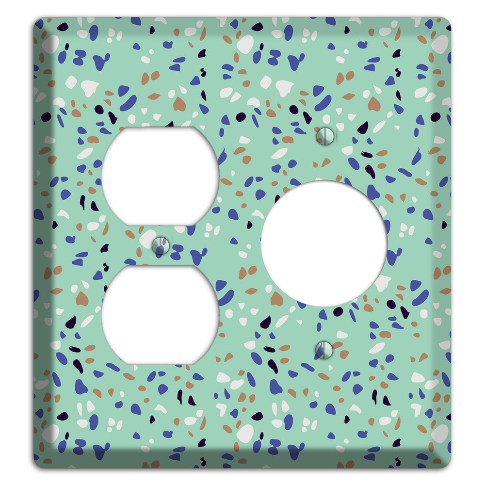 Sea Breeze Confetti Duplex / Receptacle Wallplate
