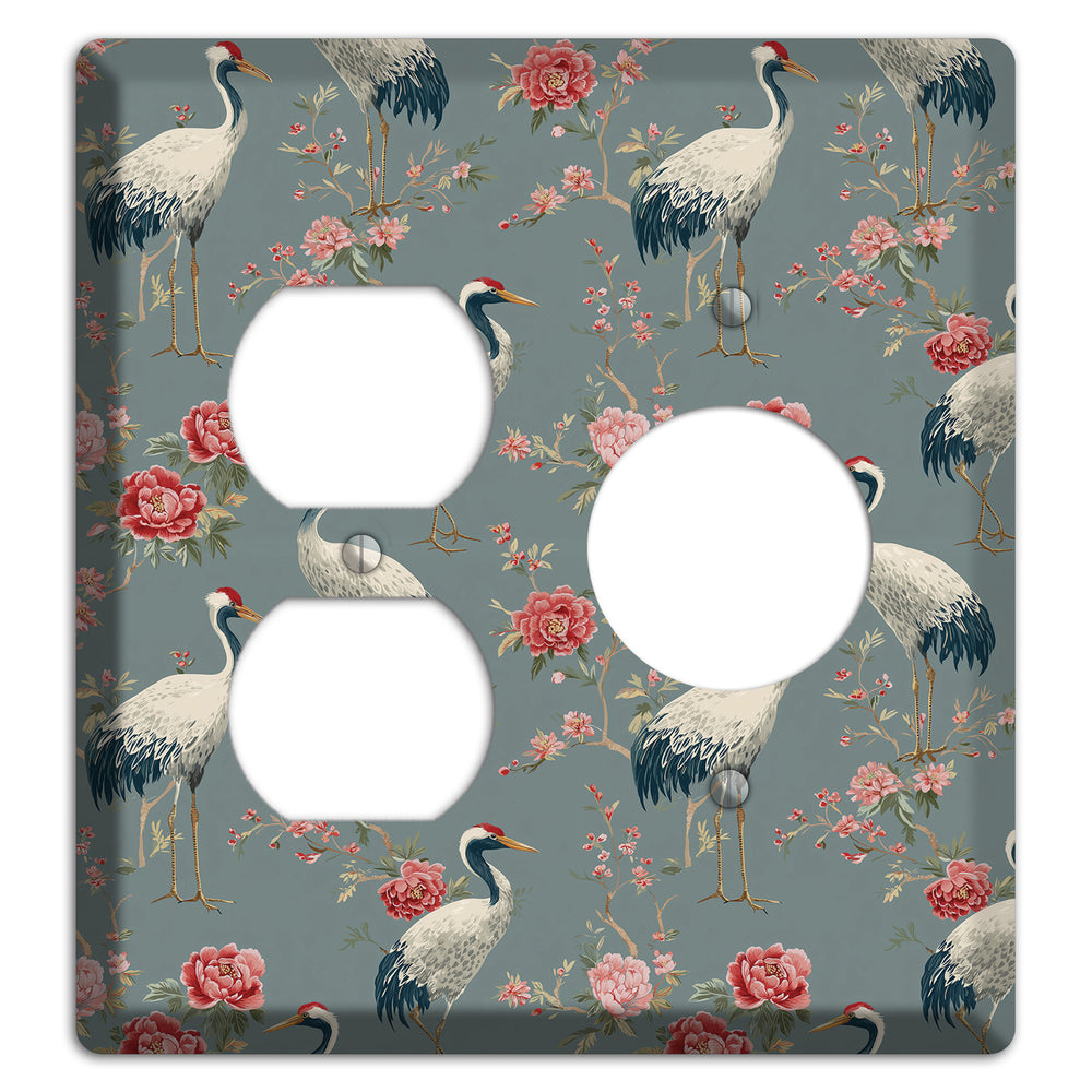 Slate Peony Vigil Duplex / Receptacle Wallplate