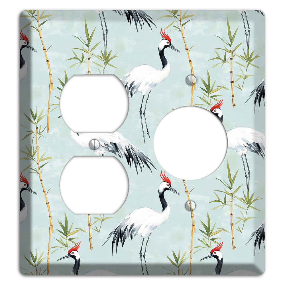 Celadon Bamboo Vigil Duplex / Receptacle Wallplate