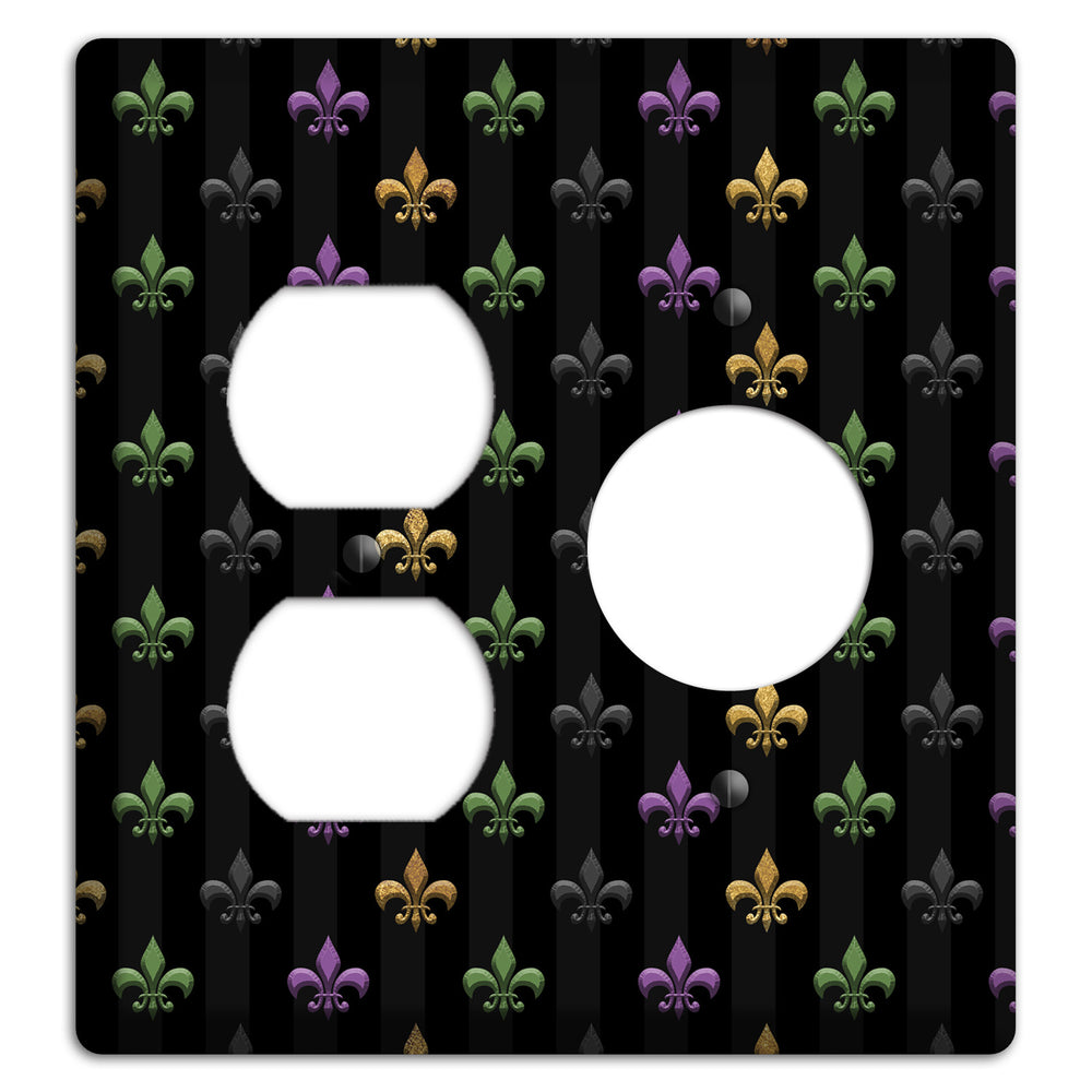 Midnight Fleur Duplex / Receptacle Wallplate