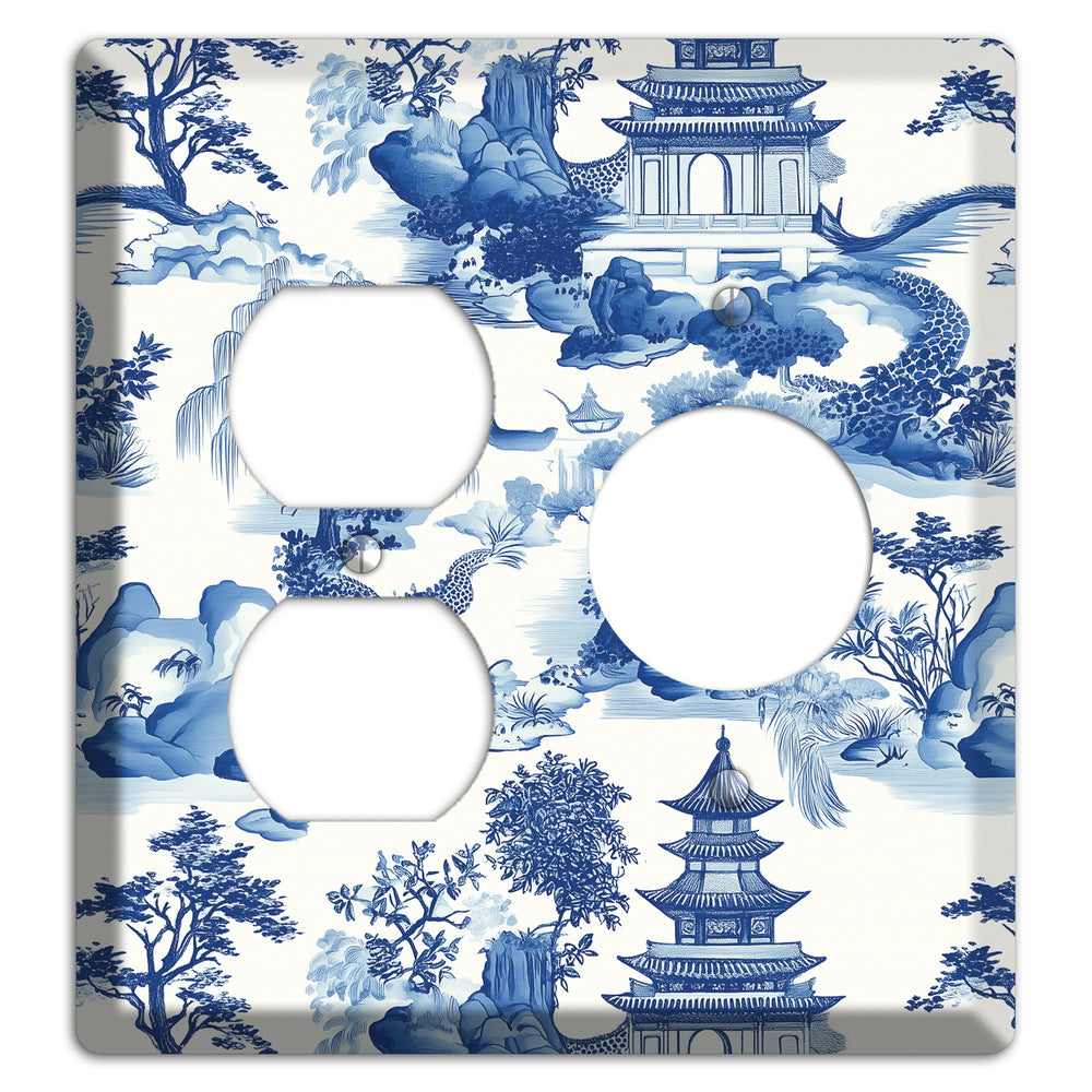 Willow & Pagoda Duplex / Receptacle Wallplate
