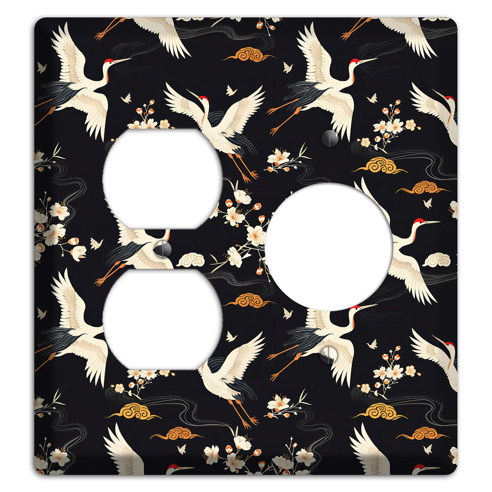 Obsidian Crane Nocturne Duplex / Receptacle Wallplate