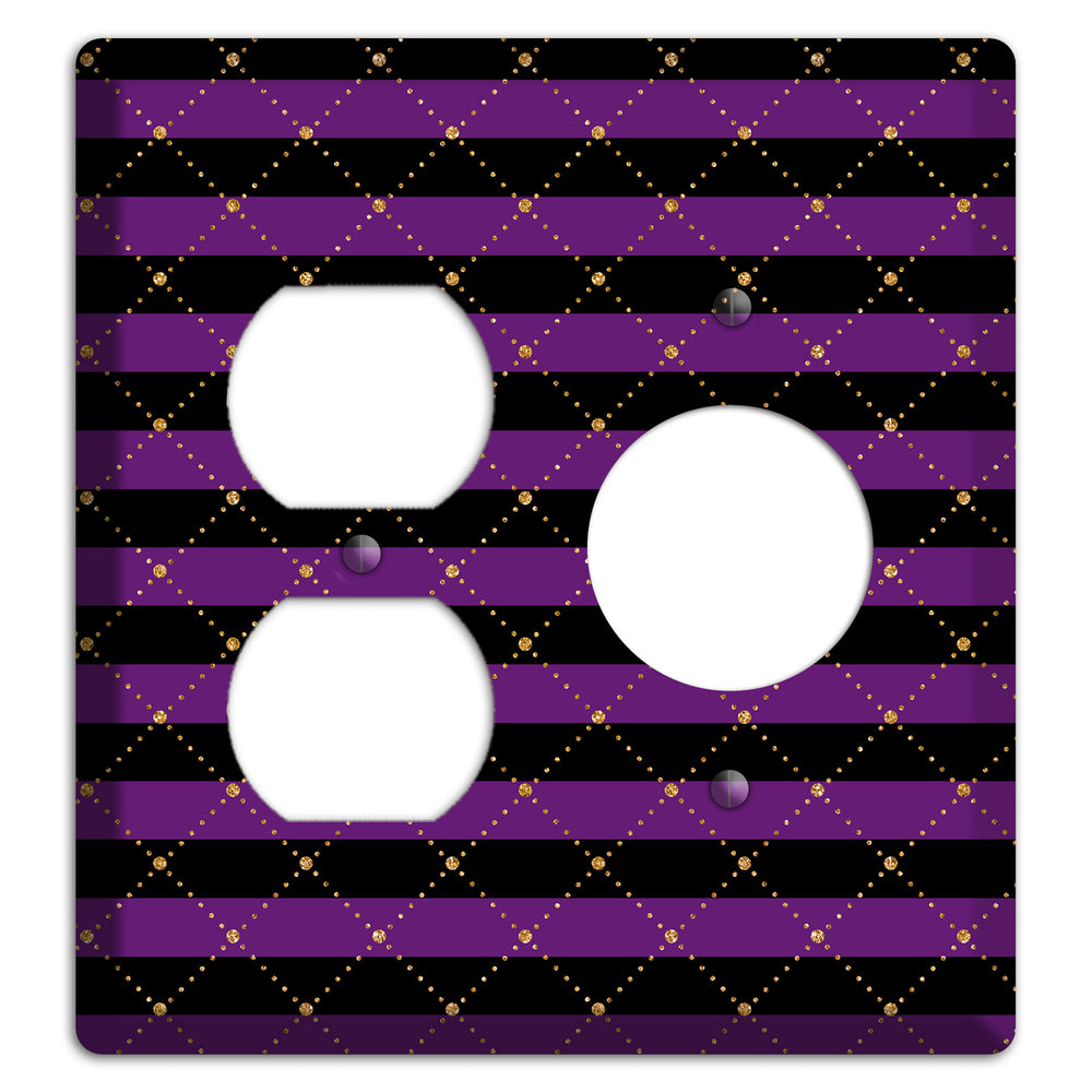 Striped Harlequin Glow Duplex / Receptacle Wallplate