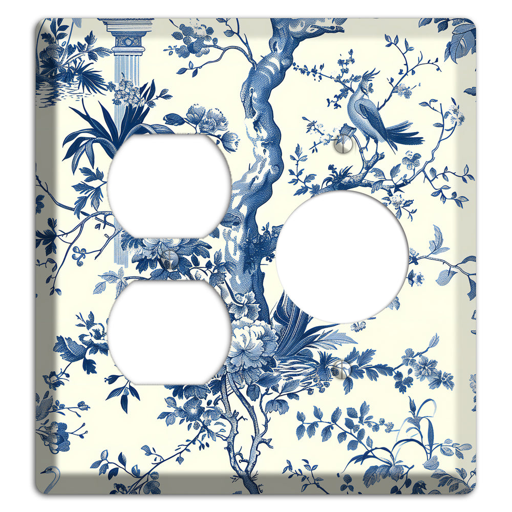 Pagoda & Plume Duplex / Receptacle Wallplate
