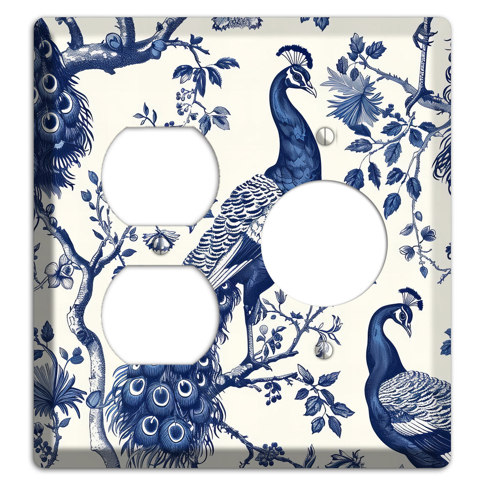 Peacock & Bough Duplex / Receptacle Wallplate
