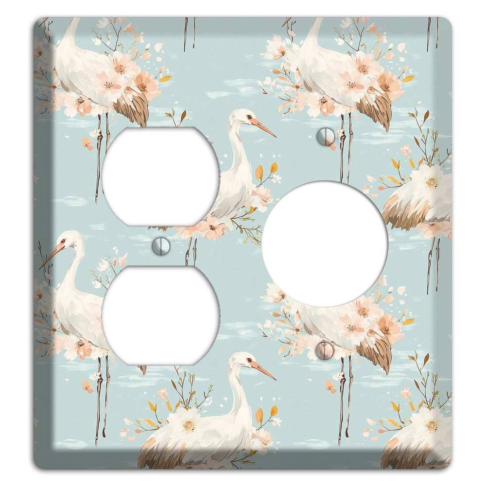 Celadon Crane Reverie Duplex / Receptacle Wallplate