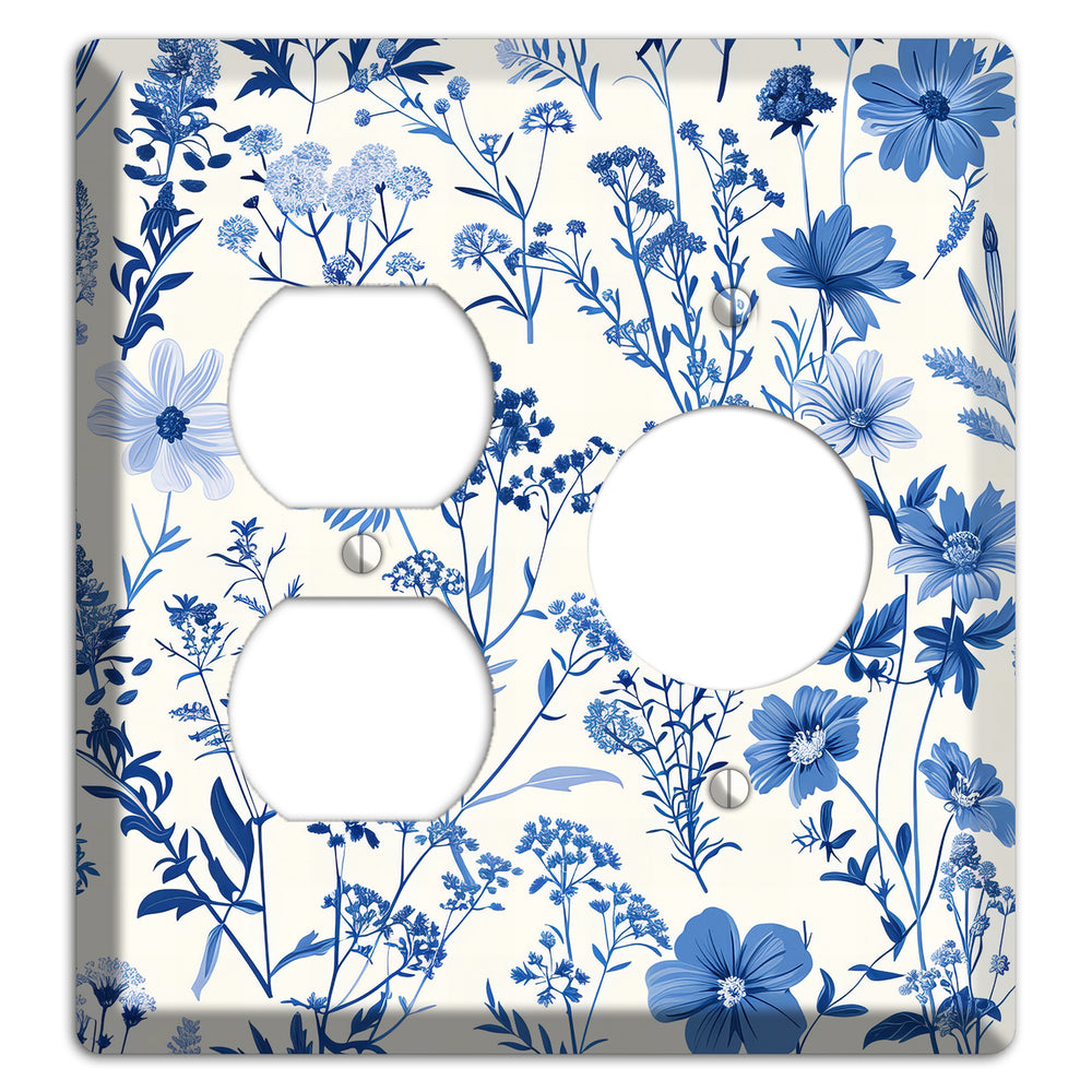 Meadow in Monochrome Duplex / Receptacle Wallplate
