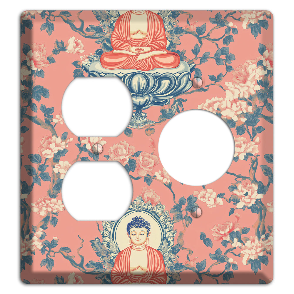 Lotus & Blossom Duplex / Receptacle Wallplate