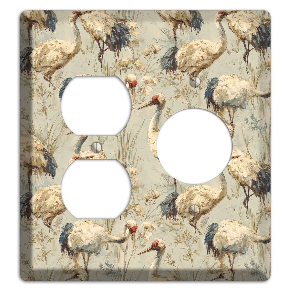 Driftwood Crane Marsh Duplex / Receptacle Wallplate
