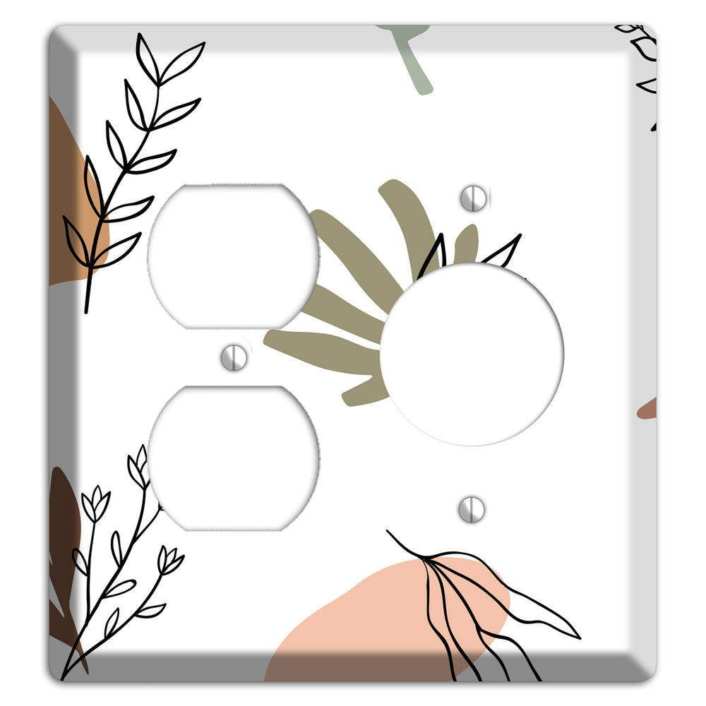 Wildflower & Clay Duplex / Receptacle Wallplate