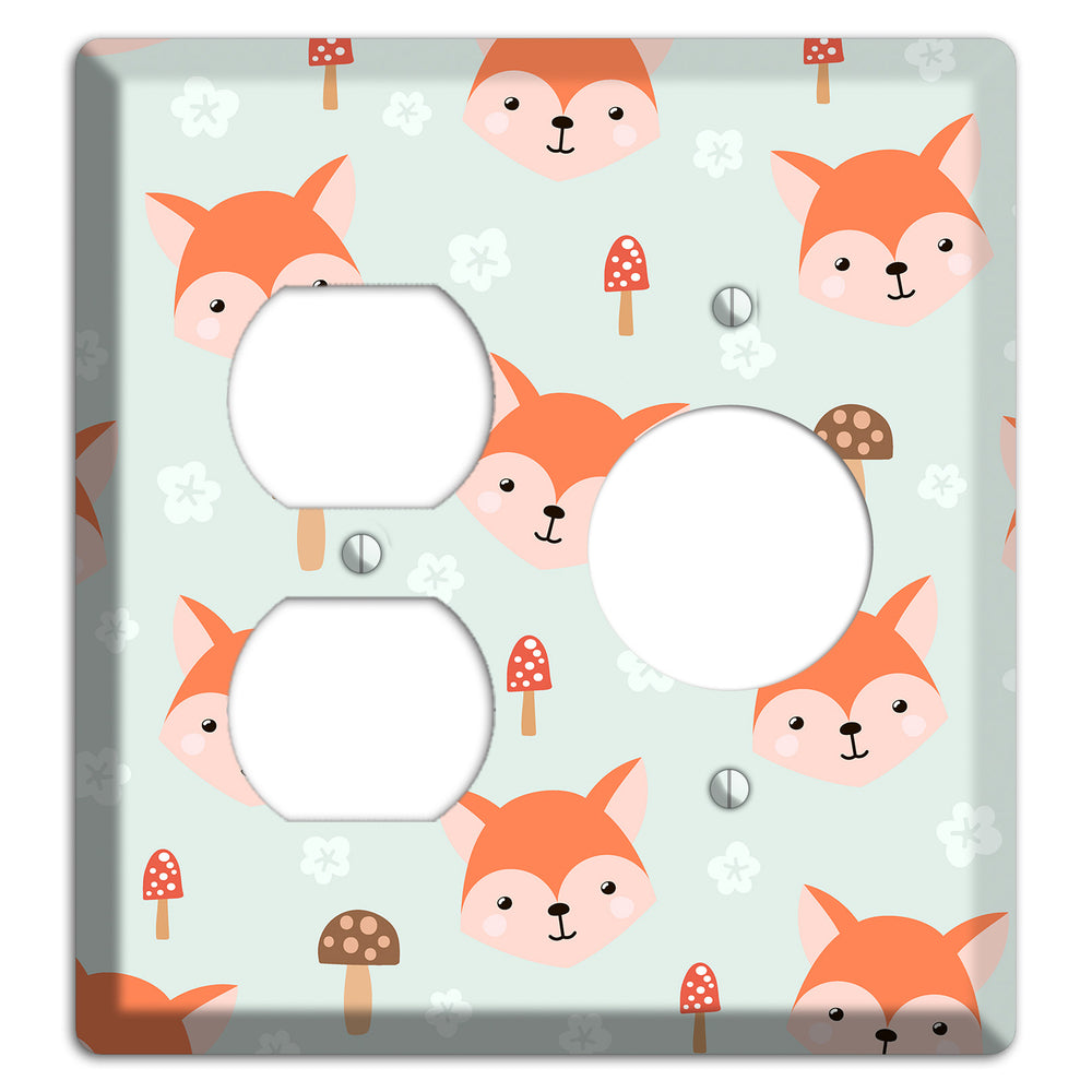 Fox & Fungi Friends Duplex / Receptacle Wallplate