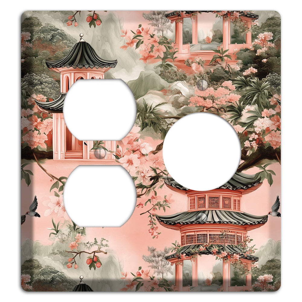 Pagoda & Plum Duplex / Receptacle Wallplate