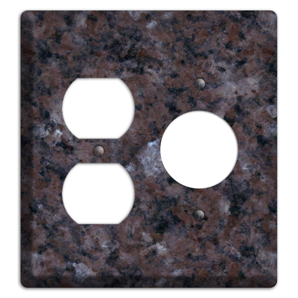 Tan Brown Granite Duplex / Receptacle Wallplate