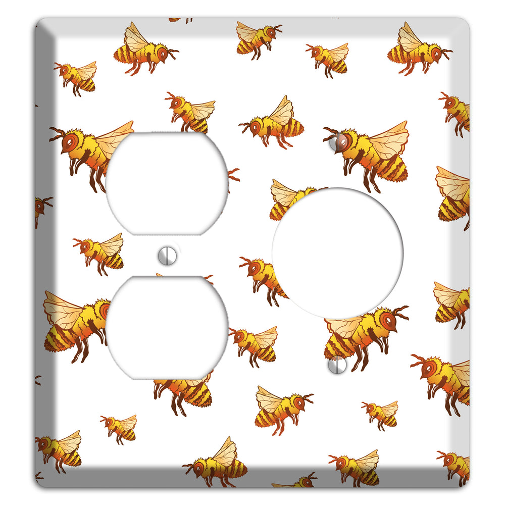 Golden Swarm Dance Duplex / Receptacle Wallplate