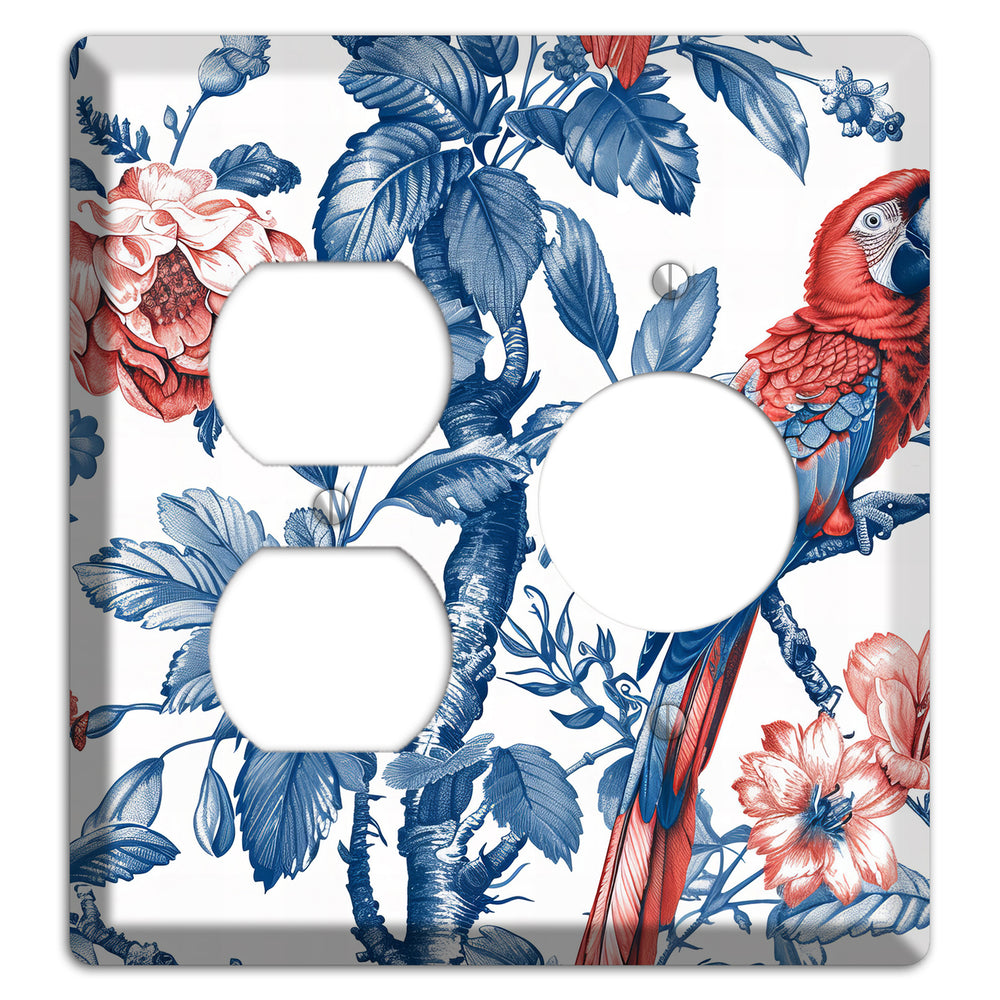 Scarlet in Bloom Duplex / Receptacle Wallplate