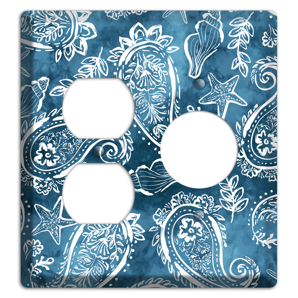 Indigo Tide Paisley Duplex / Receptacle Wallplate