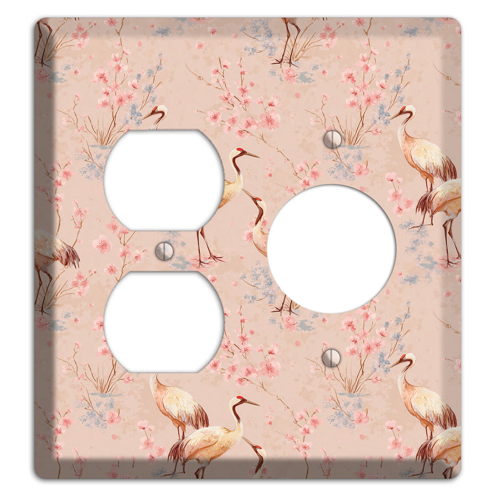 Blush Sakura Passage Duplex / Receptacle Wallplate