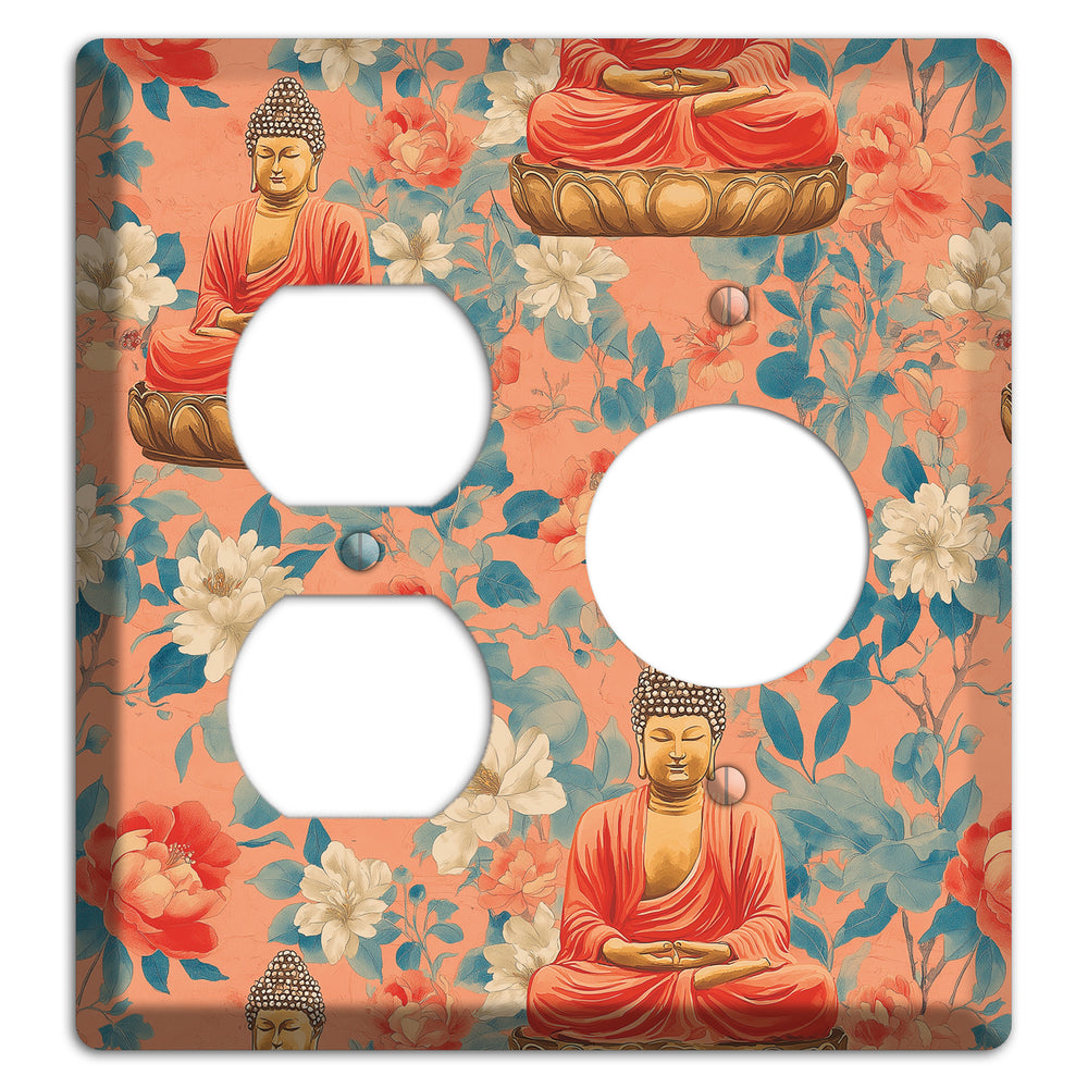 Lotus & Coral Duplex / Receptacle Wallplate