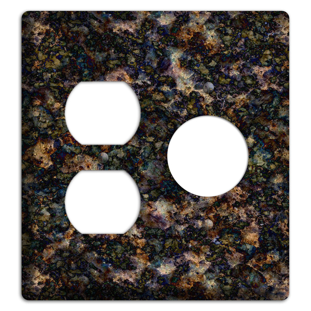Volga Blue Granite Duplex / Receptacle Wallplate