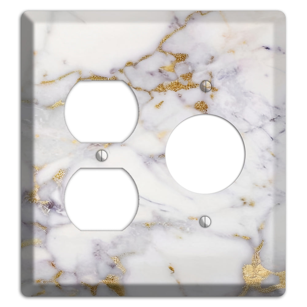 Metallic Bronze Marble Duplex / Receptacle Wallplate