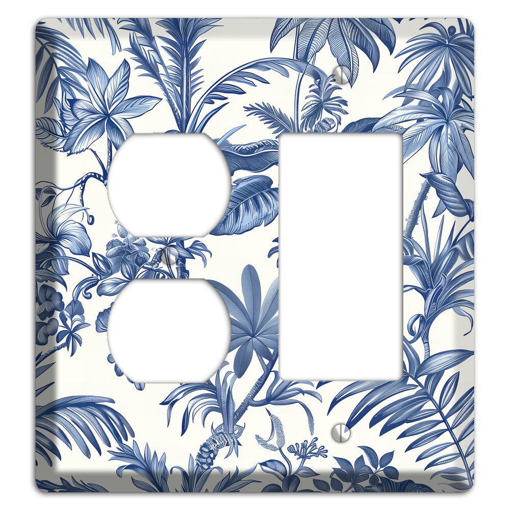Tropic Indigo Reverie Duplex / Rocker Wallplate