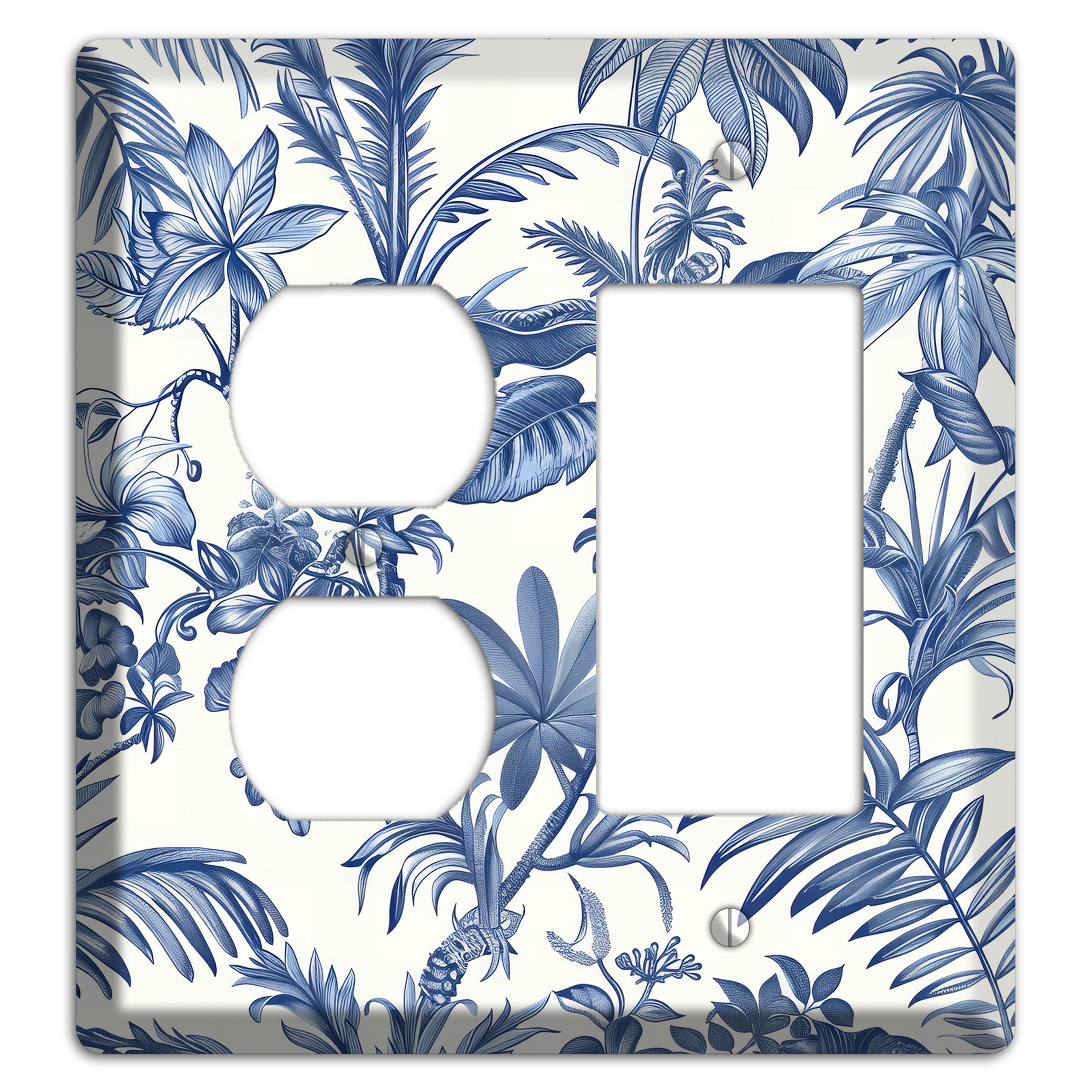 Tropic Indigo Reverie Duplex / Rocker Wallplate