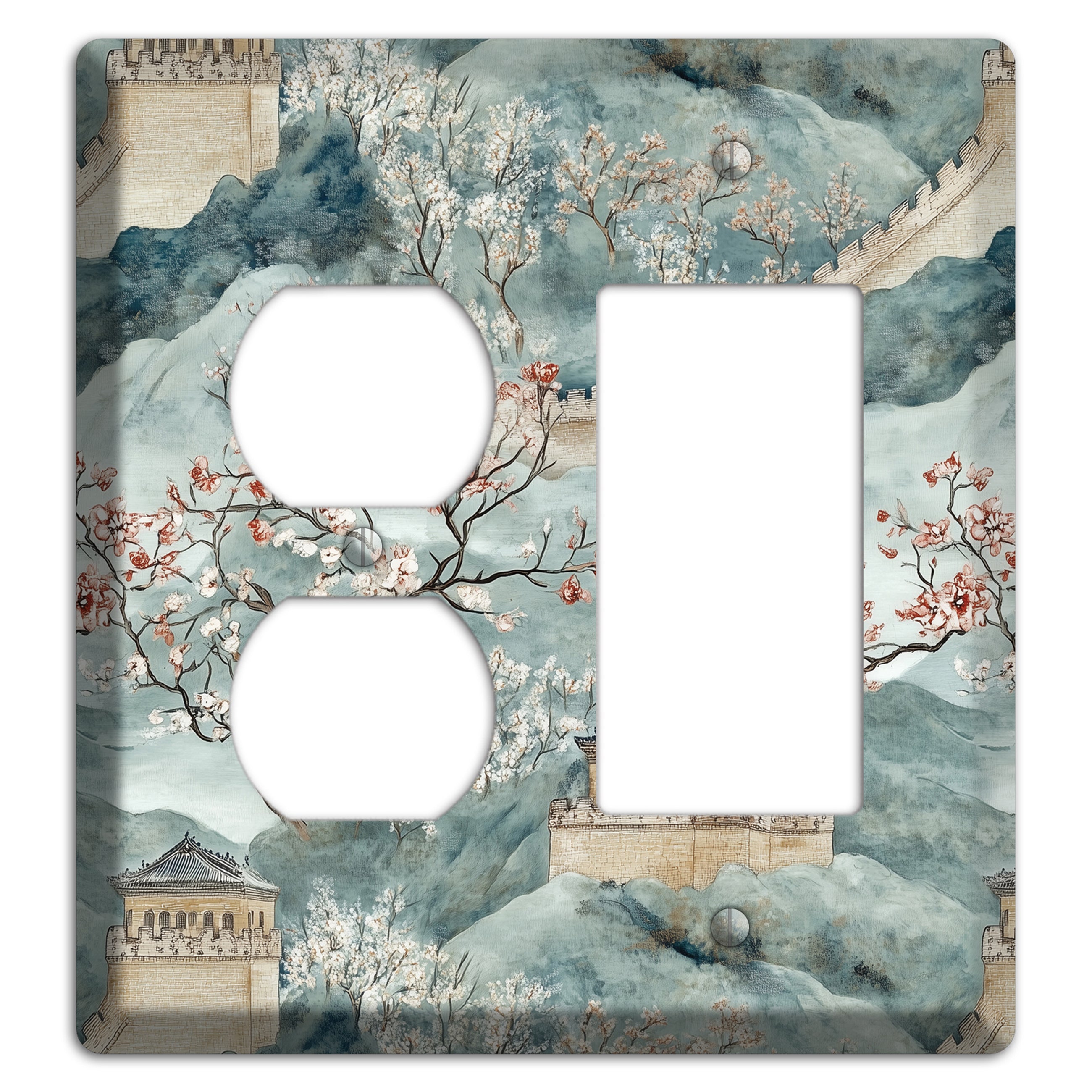 Rampart & Blossom Duplex / Rocker Wallplate