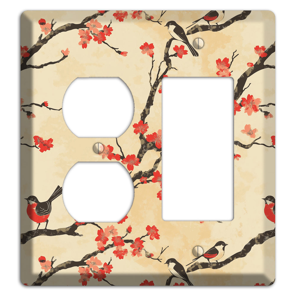 Blossom & Wing Duplex / Rocker Wallplate