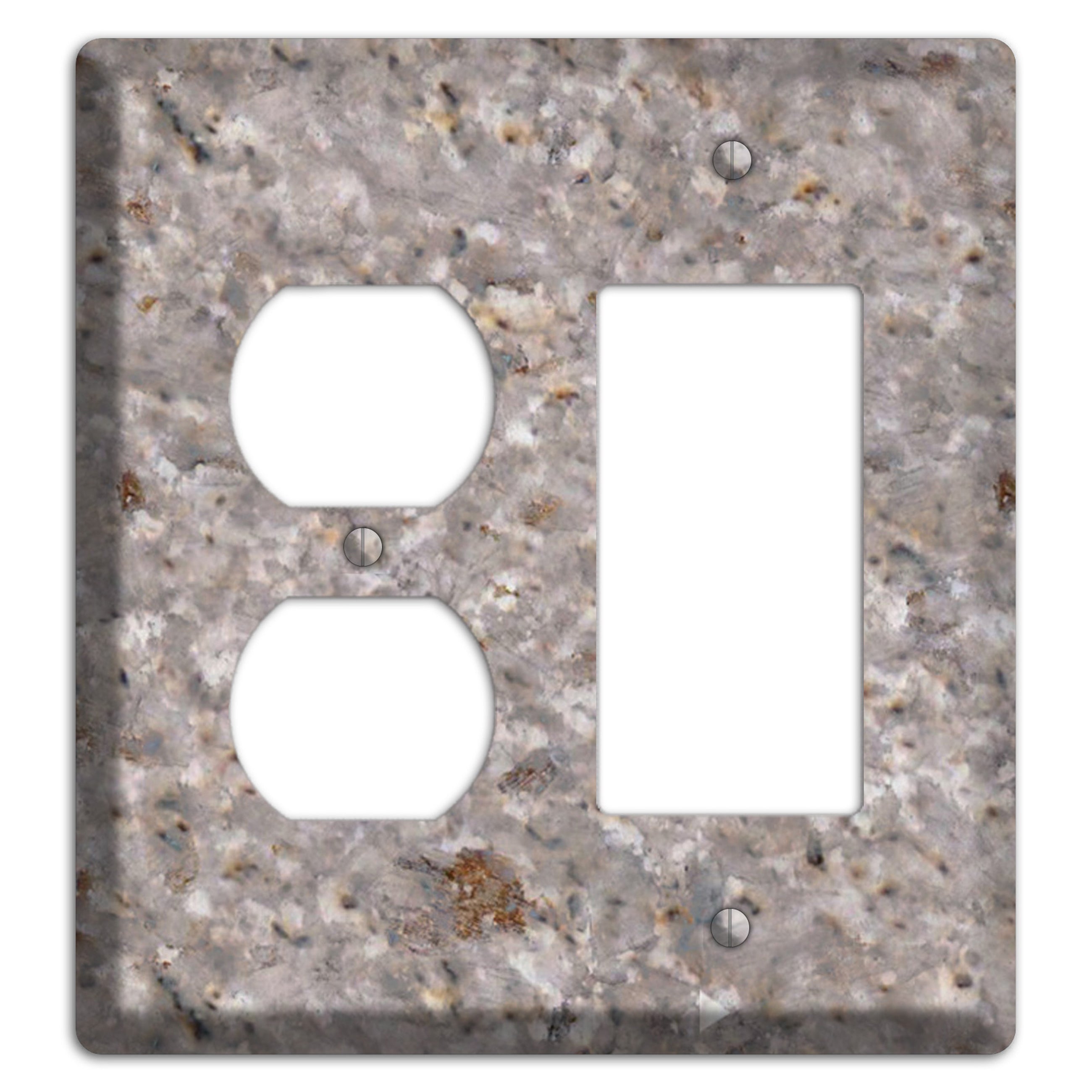 Kashmir White Granite Duplex / Rocker Wallplate