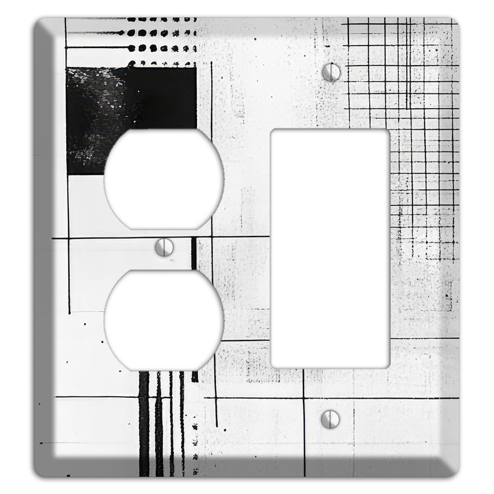 Drafting Table Ghost Duplex / Rocker Wallplate
