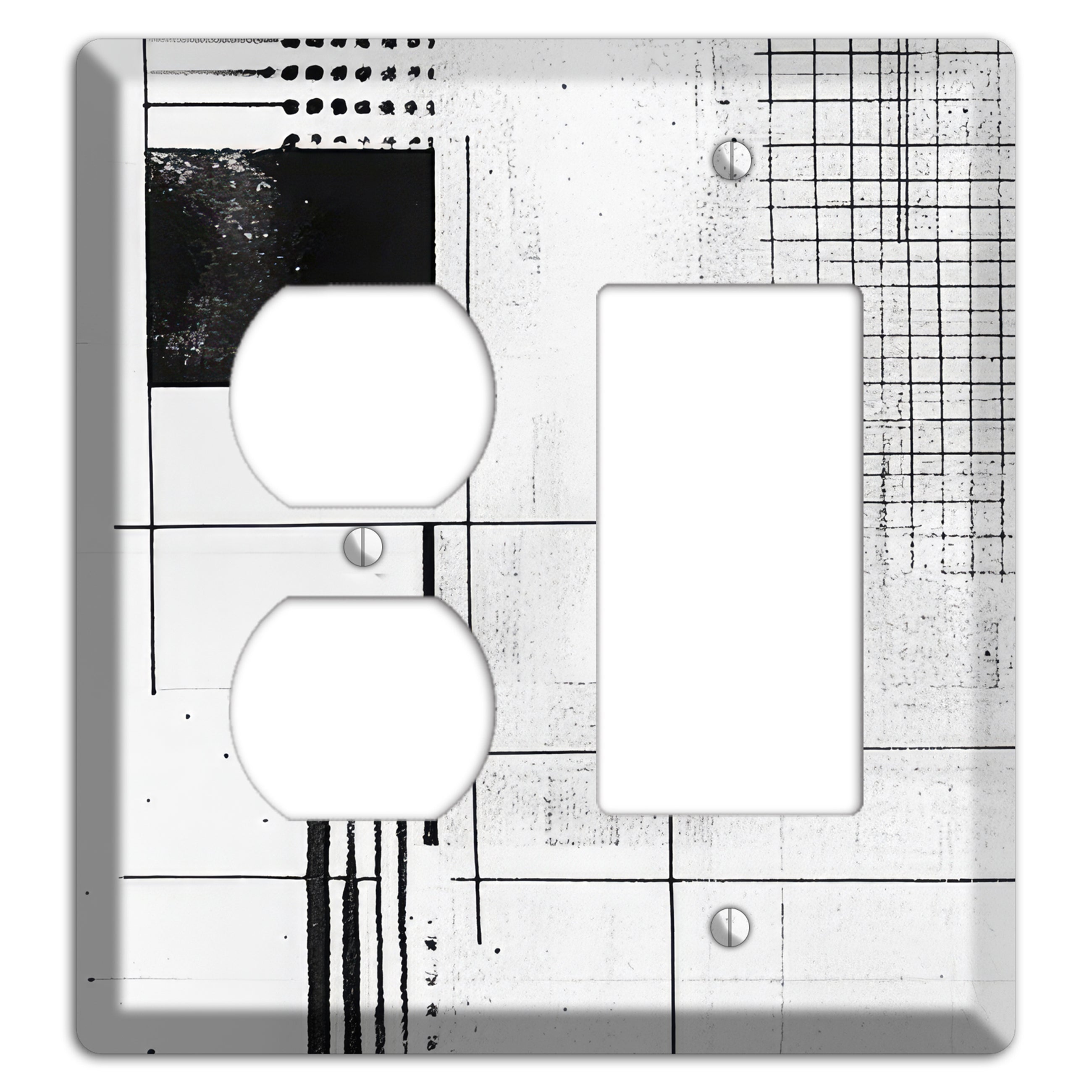 Drafting Table Ghost Duplex / Rocker Wallplate