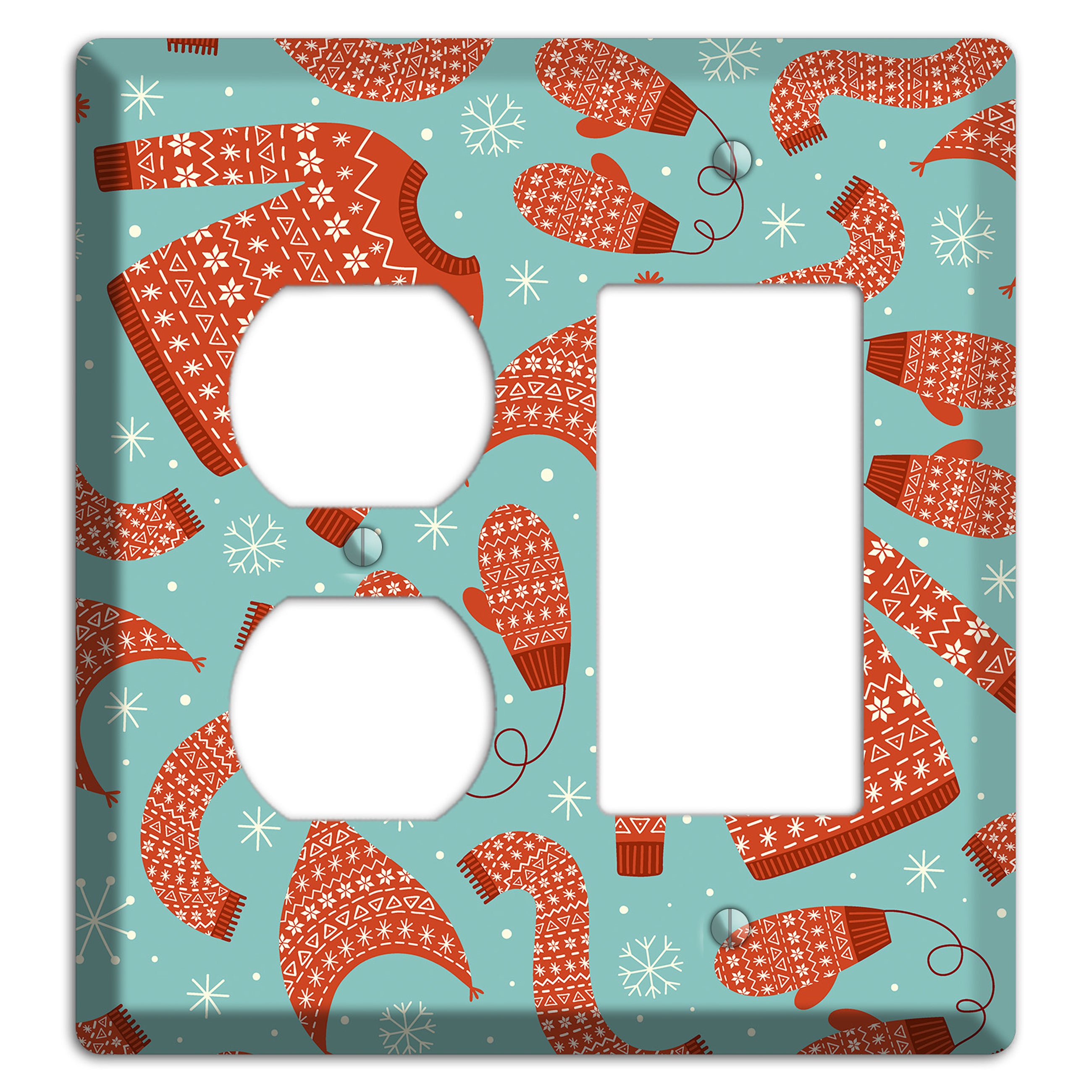 Cozy Knits & Mittens Duplex / Rocker Wallplate