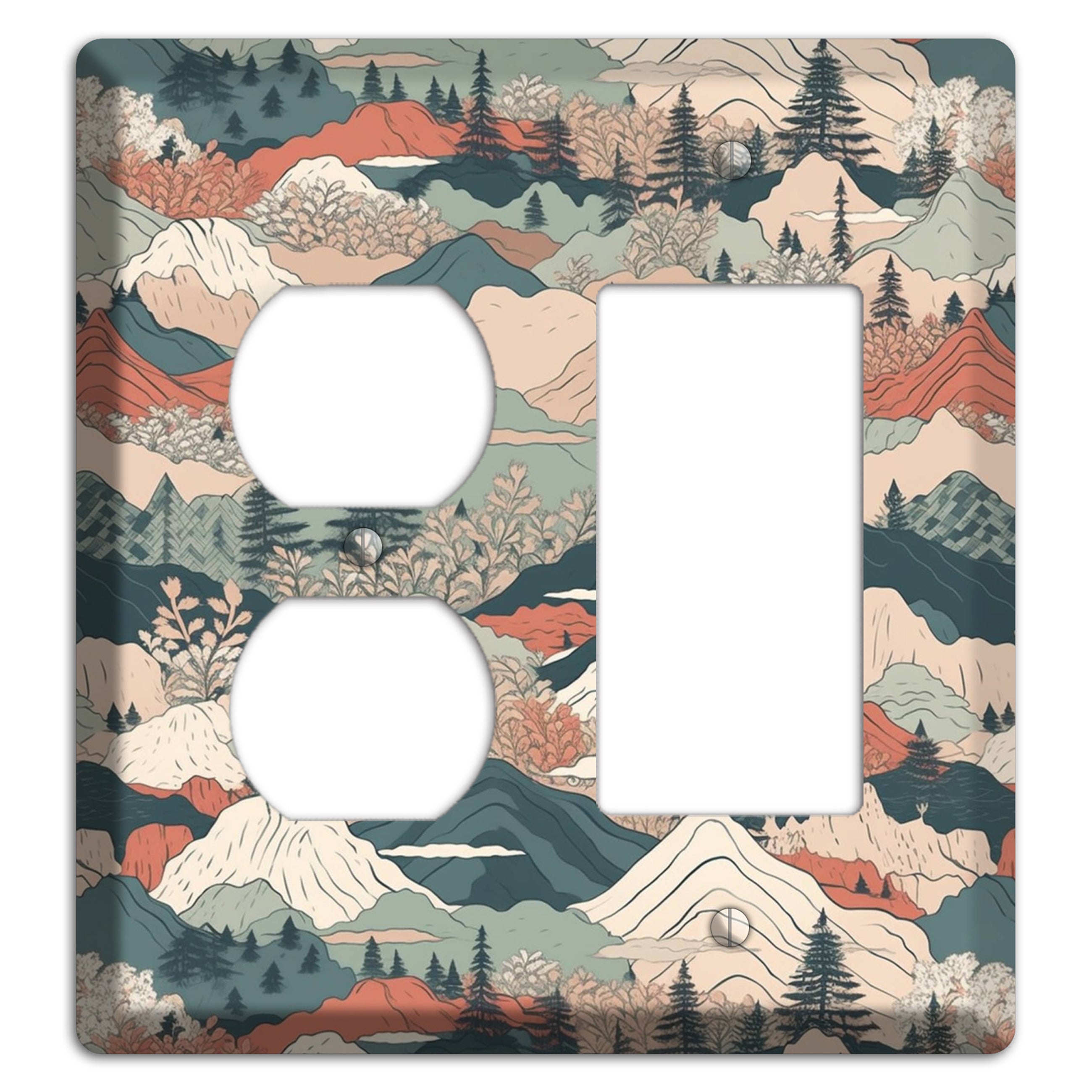 Alpine Paper Trail Duplex / Rocker Wallplate