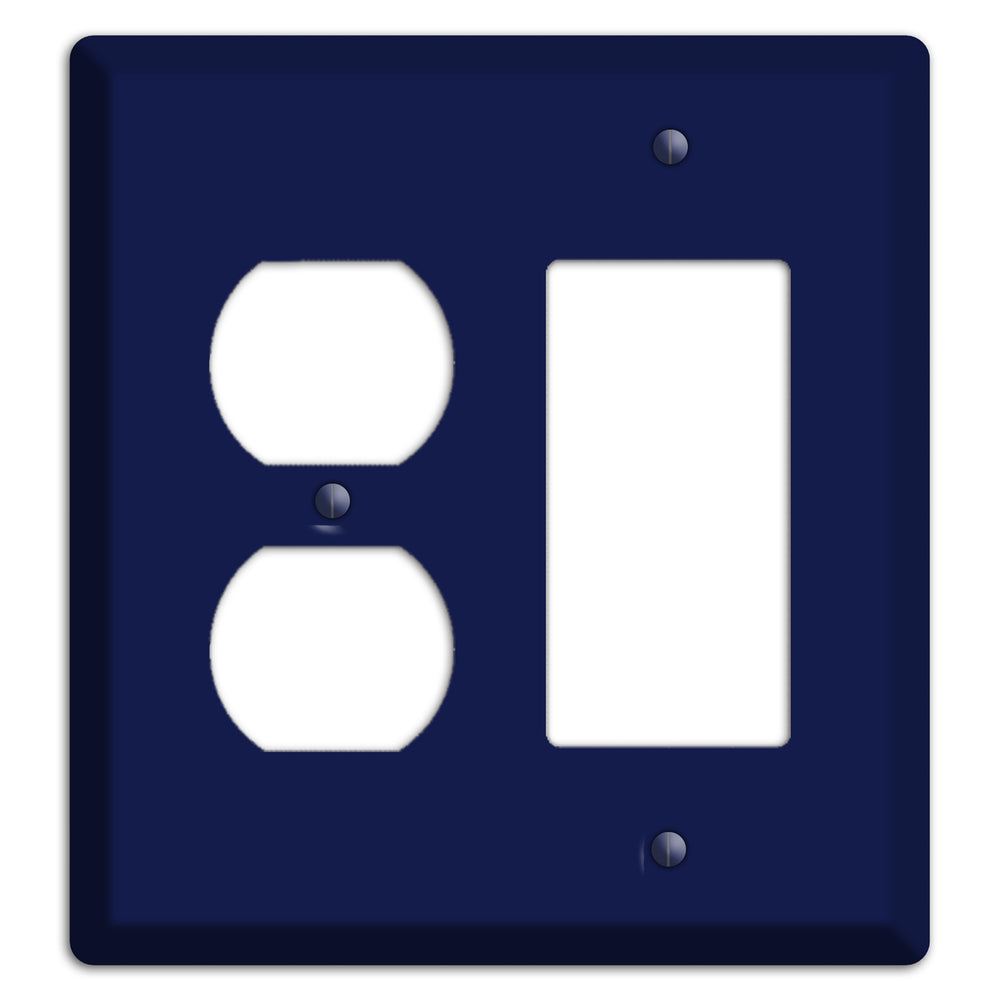Baxter Midnight Navy Solid Duplex / Rocker Wallplate