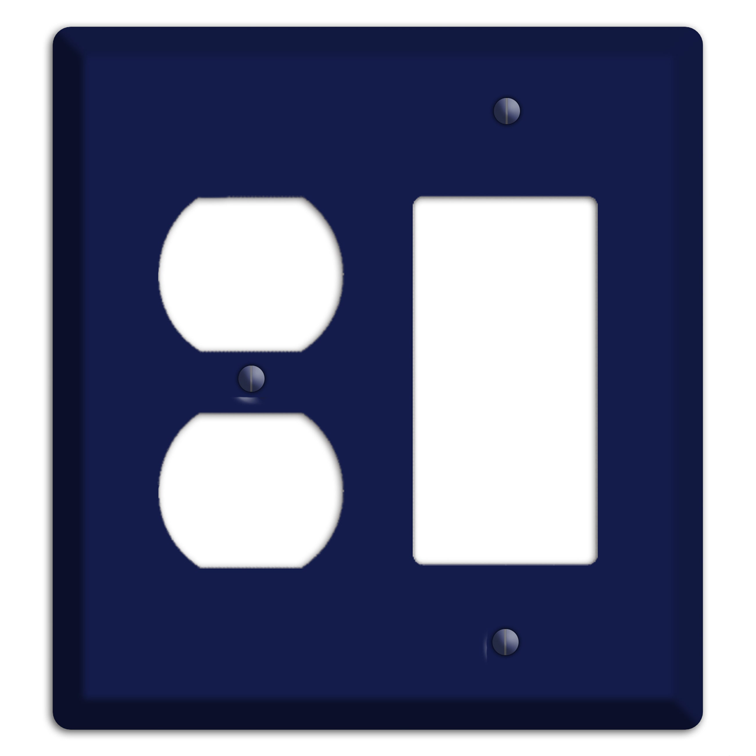 Baxter Midnight Navy Solid Duplex / Rocker Wallplate