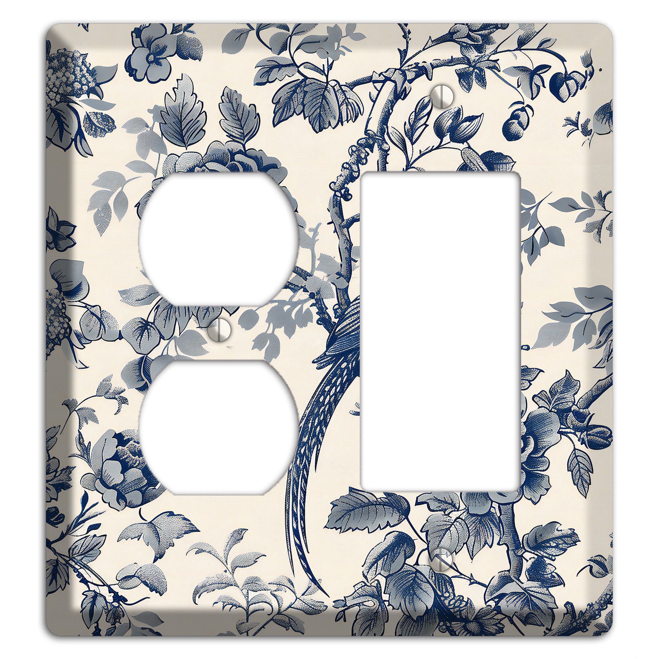Pheasant & Peony Duplex / Rocker Wallplate